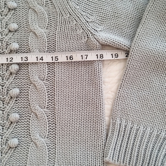 Norton McNaughton Petites Cable Knit Side Slit Turtleneck Sweater/ Size PM - Picture 6 of 9